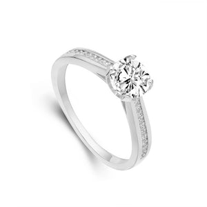 Silver Color Exquisite Bijoux Engagement Ring