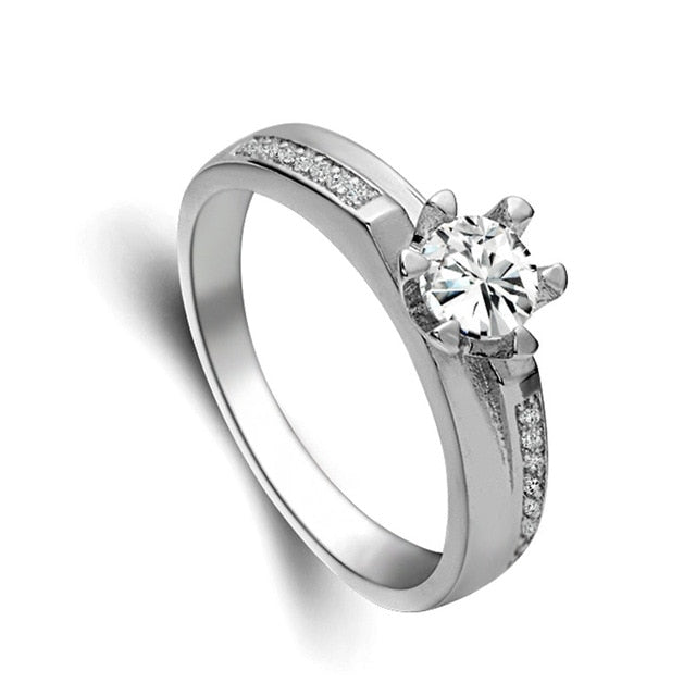 Silver Color Exquisite Bijoux Engagement Ring