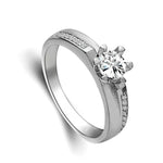 Silver Color Exquisite Bijoux Engagement Ring