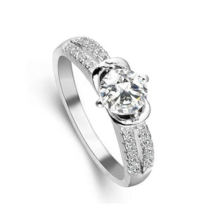 Silver Color Exquisite Bijoux Engagement Ring