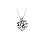 Clear Zircon Pendant Necklace