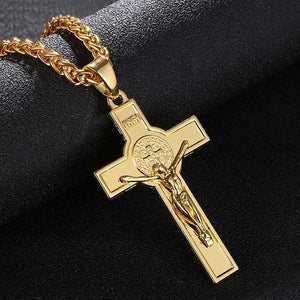 Gold Jesus Pendant Necklace