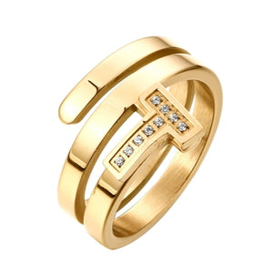 Rose Gold Luxury Charm Cubic Zirconia Ring