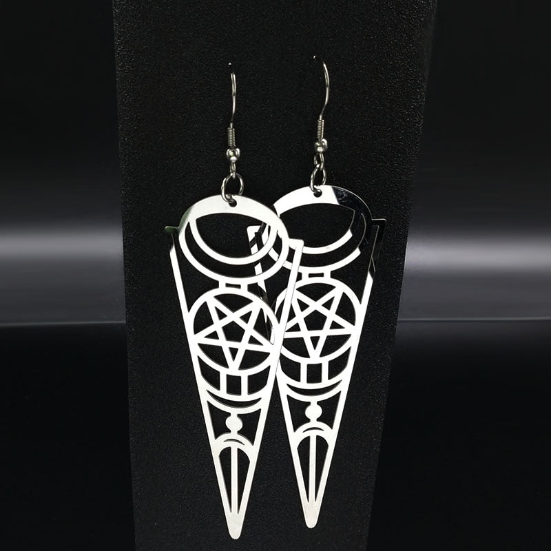 Pentagram Stainless Steel Earrings