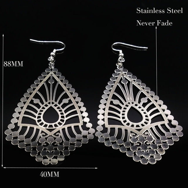 Pentagram Stainless Steel Earrings