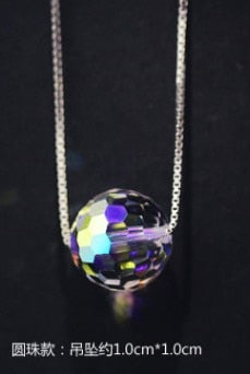 Crystals from Swarovski Water Drop Cube Sugar Crystal Pendant Nacklace