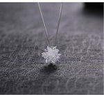 Stereo Snowflakes White Ice Snow Snowball Crystal From Swarovski Nacklace