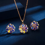 New Colorful from Swarovski Flowers Zircon Necklace