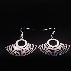 Flower Stainless Steel Statement Earrings