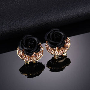 Brincos Color in Red Rose Earrings