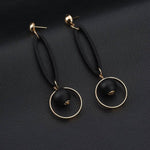 Fashion Round Pendant Beaded Earrings