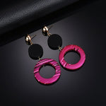 Acrylic Exaggerated Large Round Drop Pendant Earrings