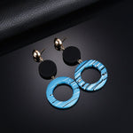 Acrylic Exaggerated Large Round Drop Pendant Earrings