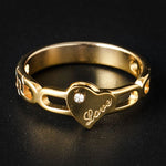 Fashion Rose Gold Heart Ring