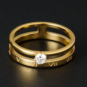 Luxury Crystal Hollow Out Ring