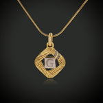 Small Square Pendant Necklace