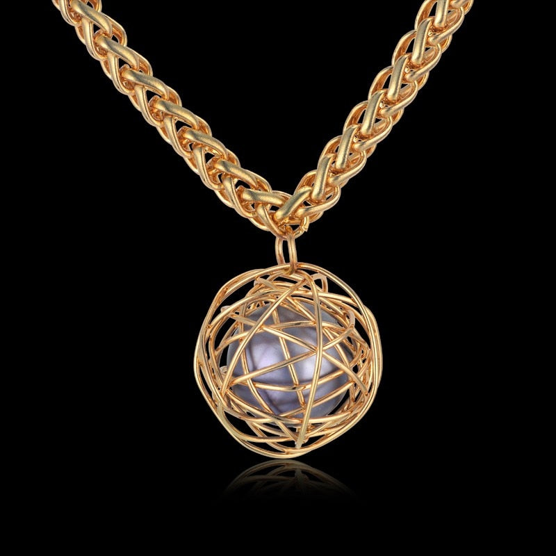 Simple Classic Fashion Ball Pendant Necklace