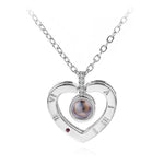 100 Languages I Love You Heart Round Shape Romantic Nacklace