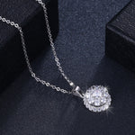 925 Silver Rotating Pendant from Swarovski Necklace