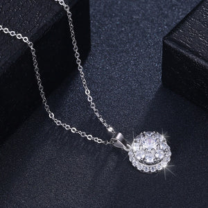 925 Silver Rotating Pendant from Swarovski Necklace